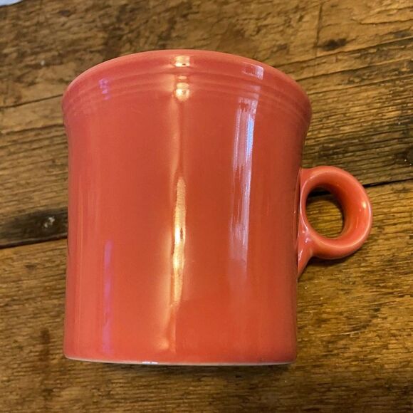 Fiestaware Retired Flamingo Classic Ring Handle 10.4 Oz Mug - Picture 3 of 5